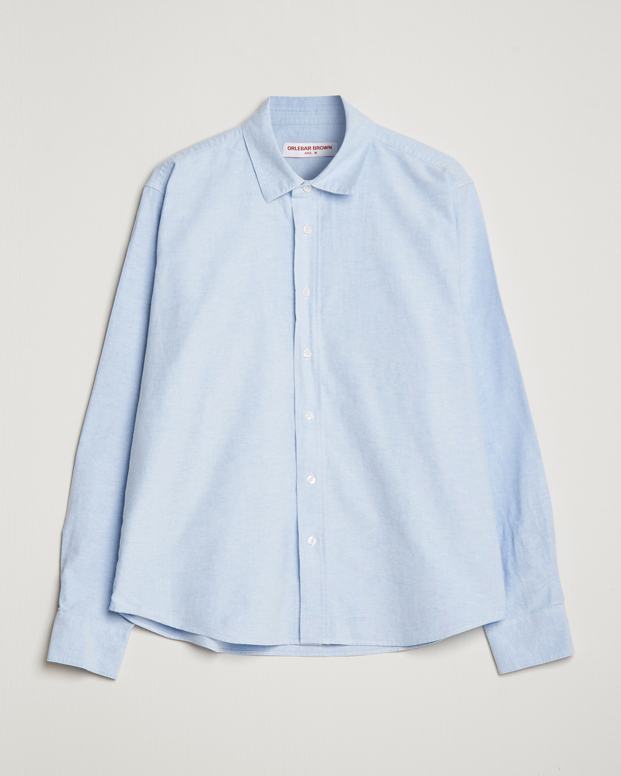 Hombres | Camisas | Orlebar Brown | Grasmoor Relaxed Fit Tape Rim Shirt Serenity Blue