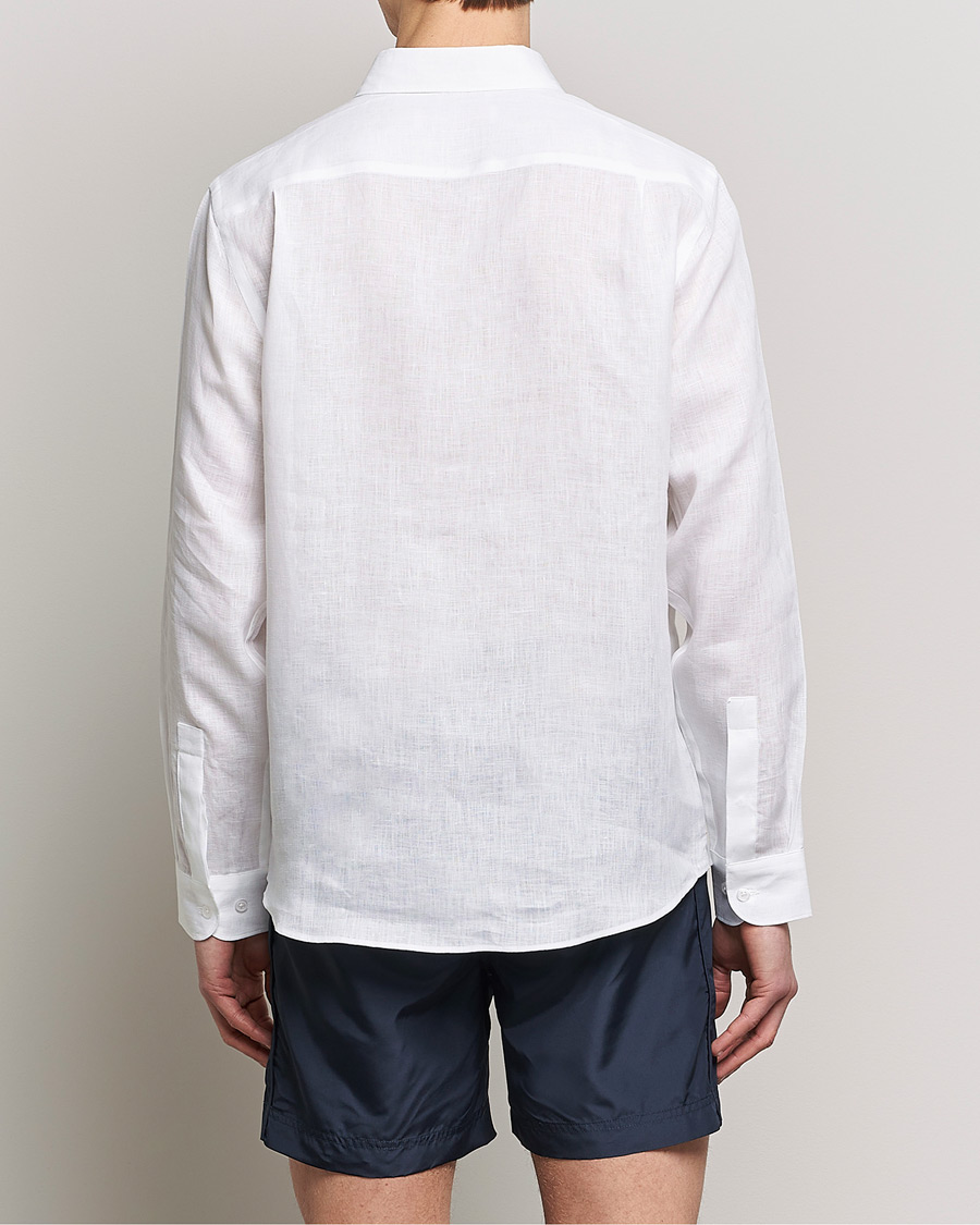 Hombres | Camisas | Orlebar Brown | Percy Smart Linen Shirt White