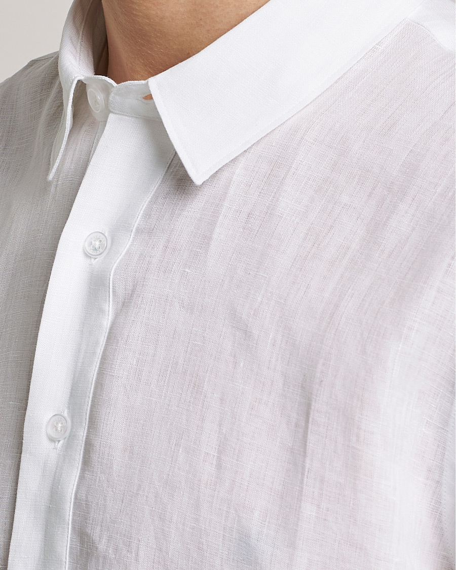 Hombres | Camisas | Orlebar Brown | Percy Smart Linen Shirt White