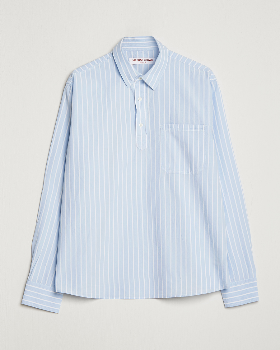 Hombres | Camisas | Orlebar Brown | Shanklin Relaxed Fit Overhead Shirt Serenity Blue