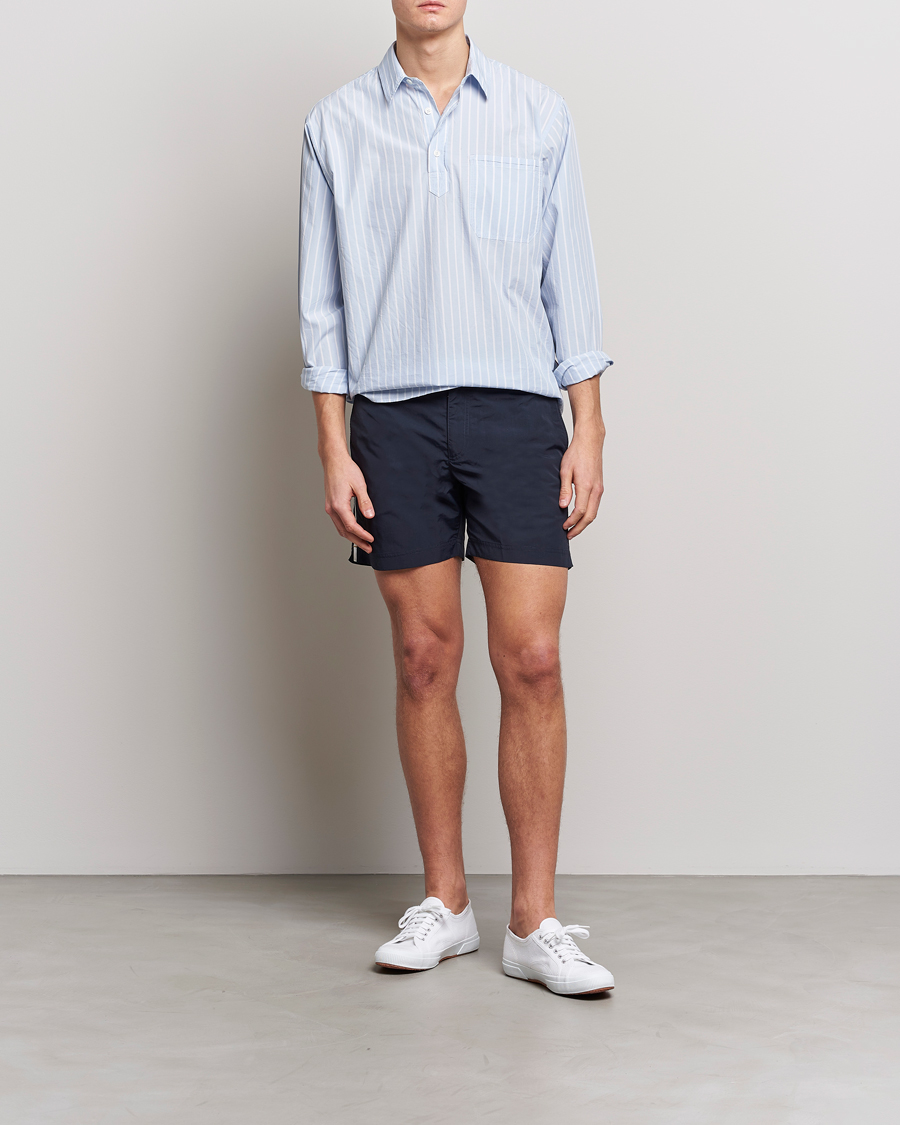 Hombres | Camisas | Orlebar Brown | Shanklin Relaxed Fit Overhead Shirt Serenity Blue