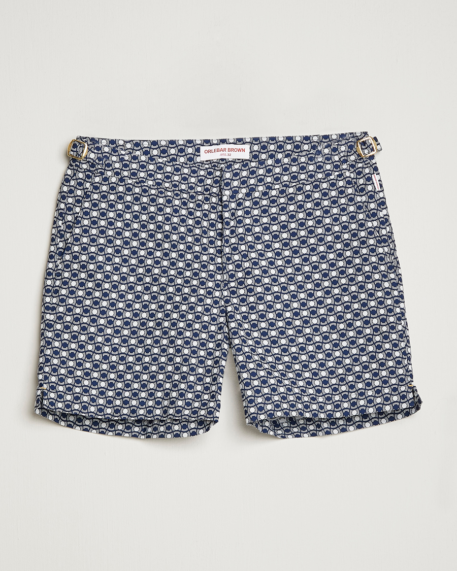 Hombres | Bañadores | Orlebar Brown | Bulldog Tela Jacquard Swimshorts Night Iris
