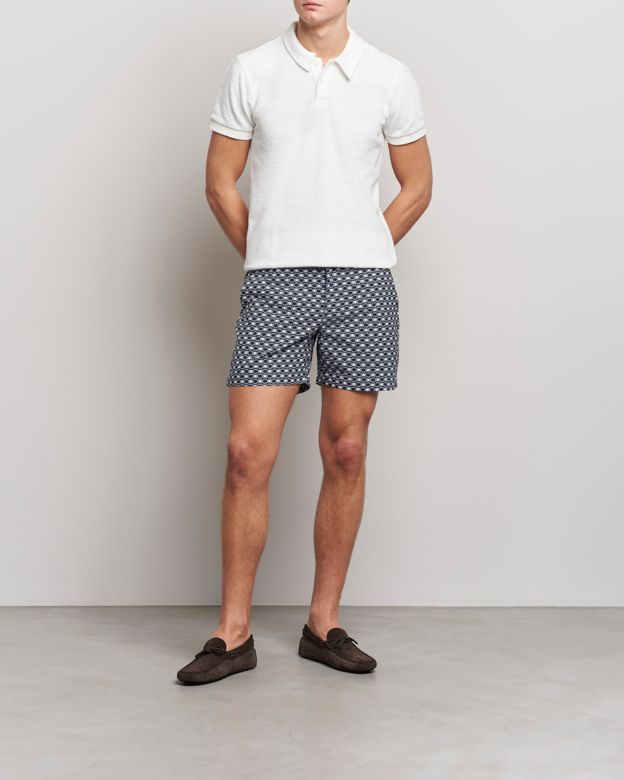 Hombres | Bañadores | Orlebar Brown | Bulldog Tela Jacquard Swimshorts Night Iris