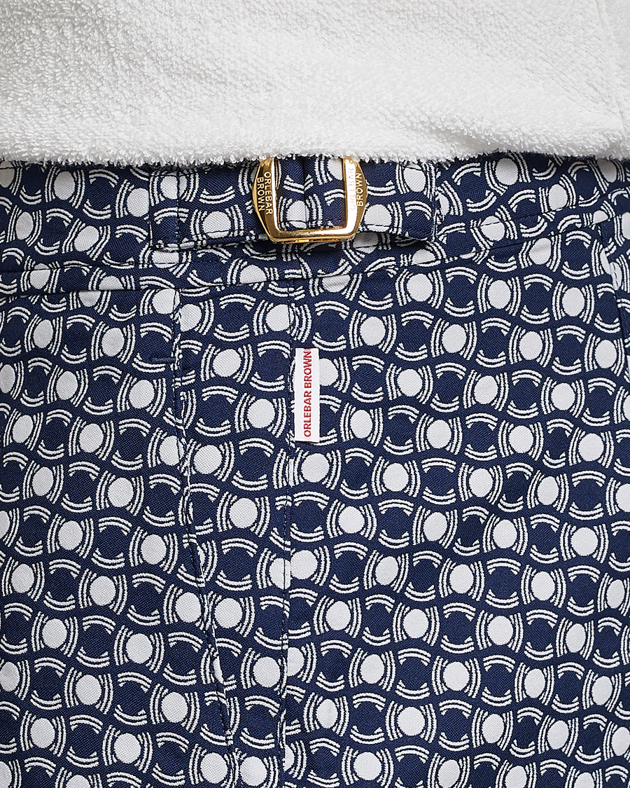 Hombres | Bañadores | Orlebar Brown | Bulldog Tela Jacquard Swimshorts Night Iris