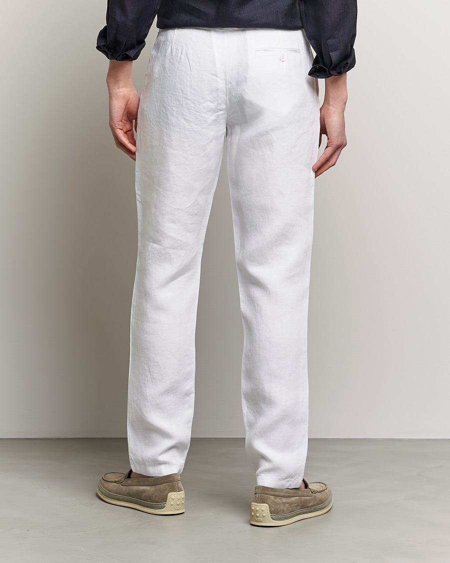 Hombres | Pantalones | Orlebar Brown | Griffon Linen Trousers White