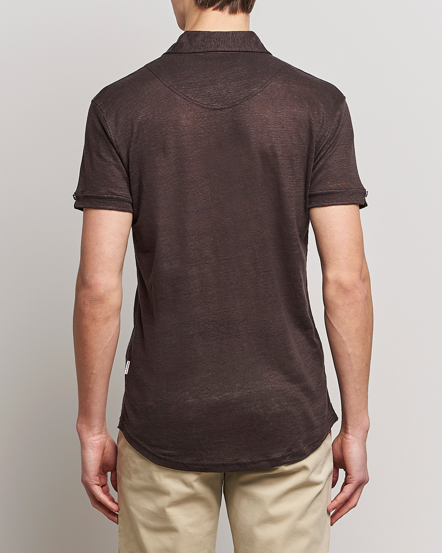 Hombres | Polos | Orlebar Brown | Sebastian Linen Polo Truffle