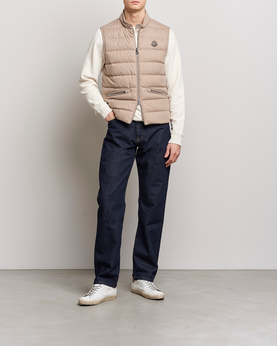 Hombres | Chalecos | Moncler | Gallienne Flannel Vest Light Grey