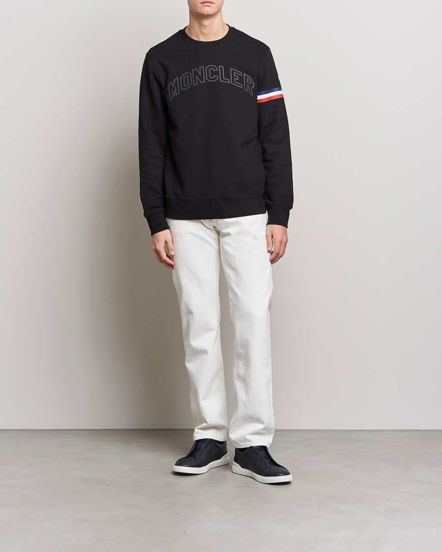 Hombres | Jerséis y prendas de punto | Moncler | Armband Logo Sweatshirt Black