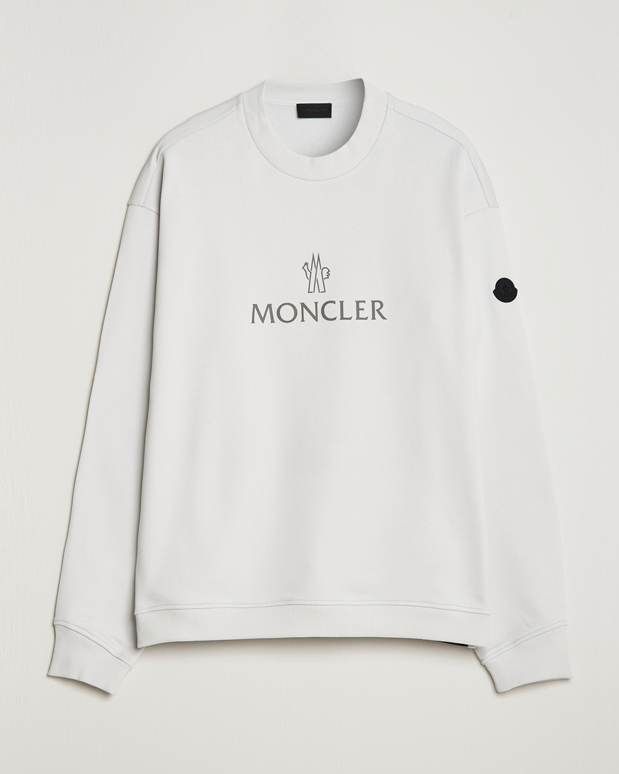 Hombres | Jerséis y prendas de punto | Moncler | Lettering Logo Sweatshirt White