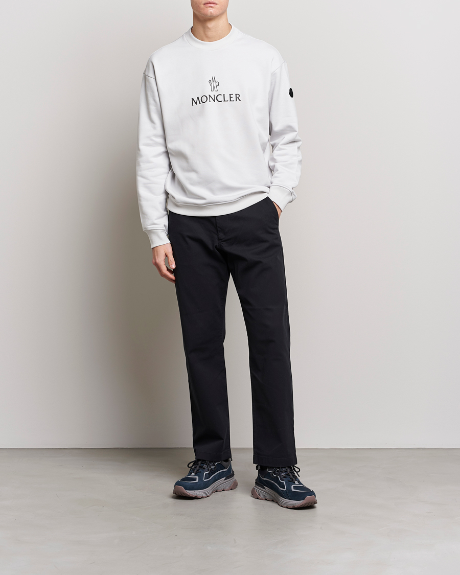 Hombres | Jerséis y prendas de punto | Moncler | Lettering Logo Sweatshirt White