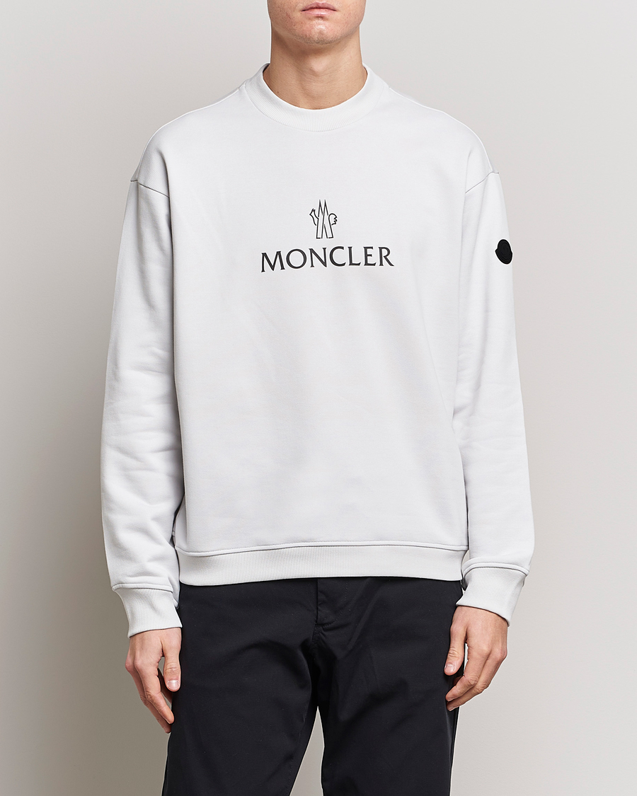Hombres | Jerséis y prendas de punto | Moncler | Lettering Logo Sweatshirt White