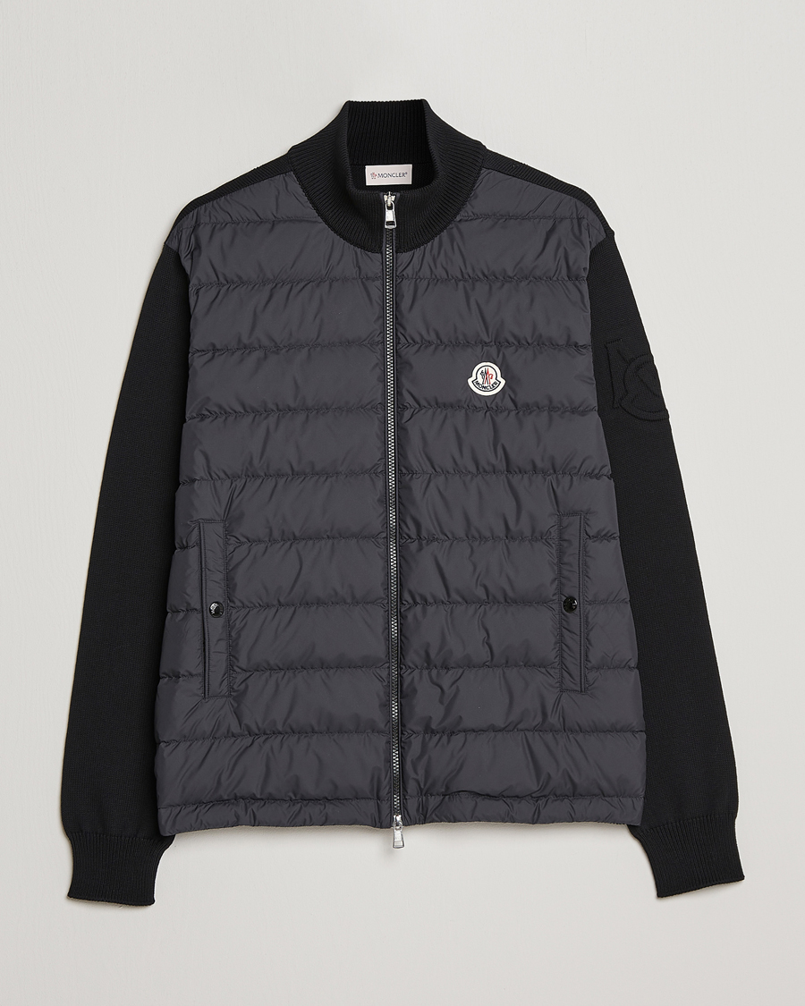 Hombres | Jerséis y prendas de punto | Moncler | Zip Padded Cardigan Black