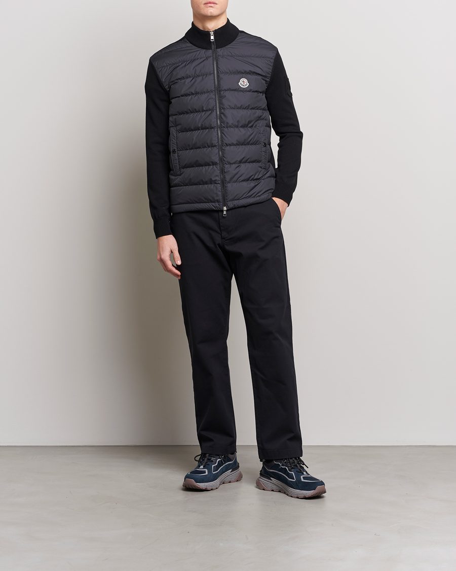 Hombres | Jerséis y prendas de punto | Moncler | Zip Padded Cardigan Black