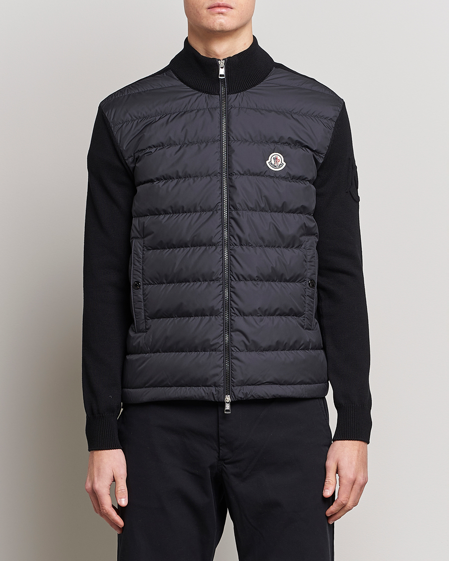 Hombres | Jerséis y prendas de punto | Moncler | Zip Padded Cardigan Black