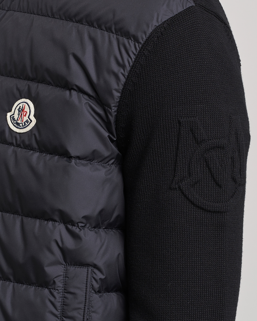 Hombres | Jerséis y prendas de punto | Moncler | Zip Padded Cardigan Black