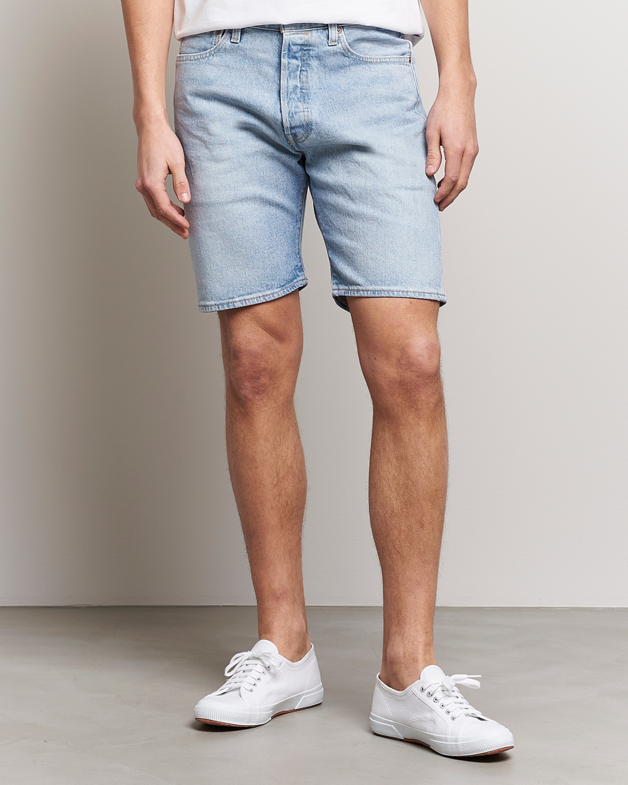 Hombres | Pantalones cortos | Levi's | 501 Hemmed Denim Shorts Light Indigo Worn In