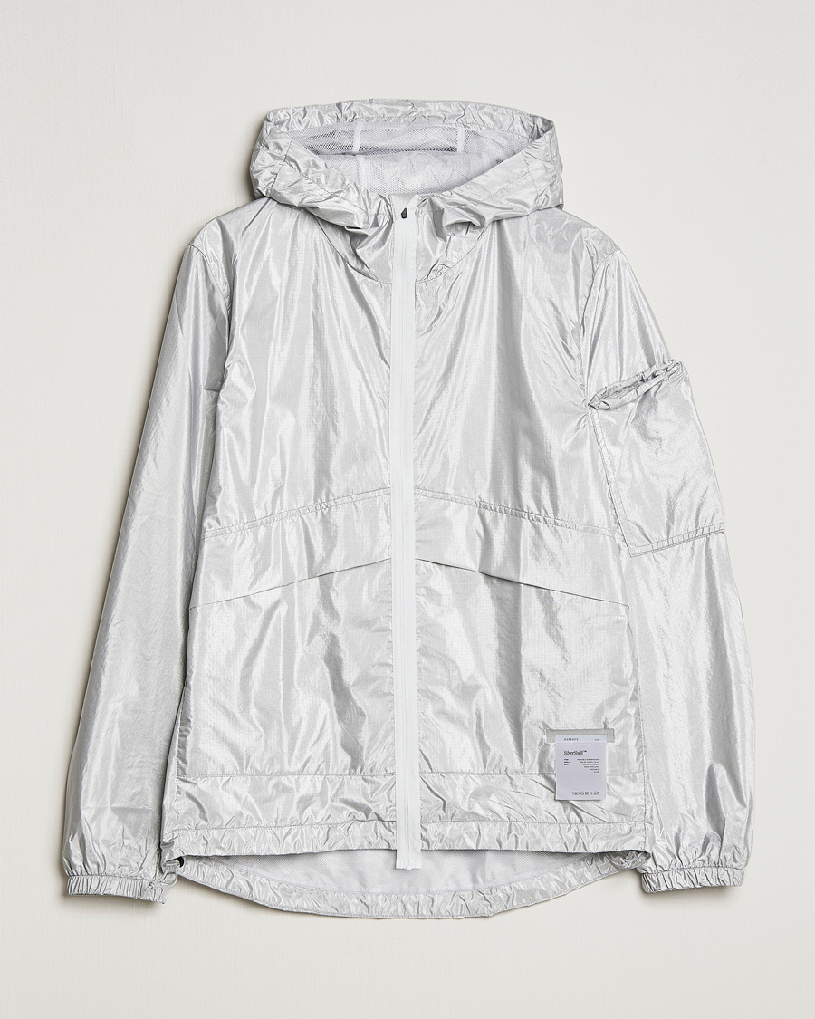 Hombres | Abrigos y chaquetas | Satisfy | SilverShell Packable Windbreaker Silver