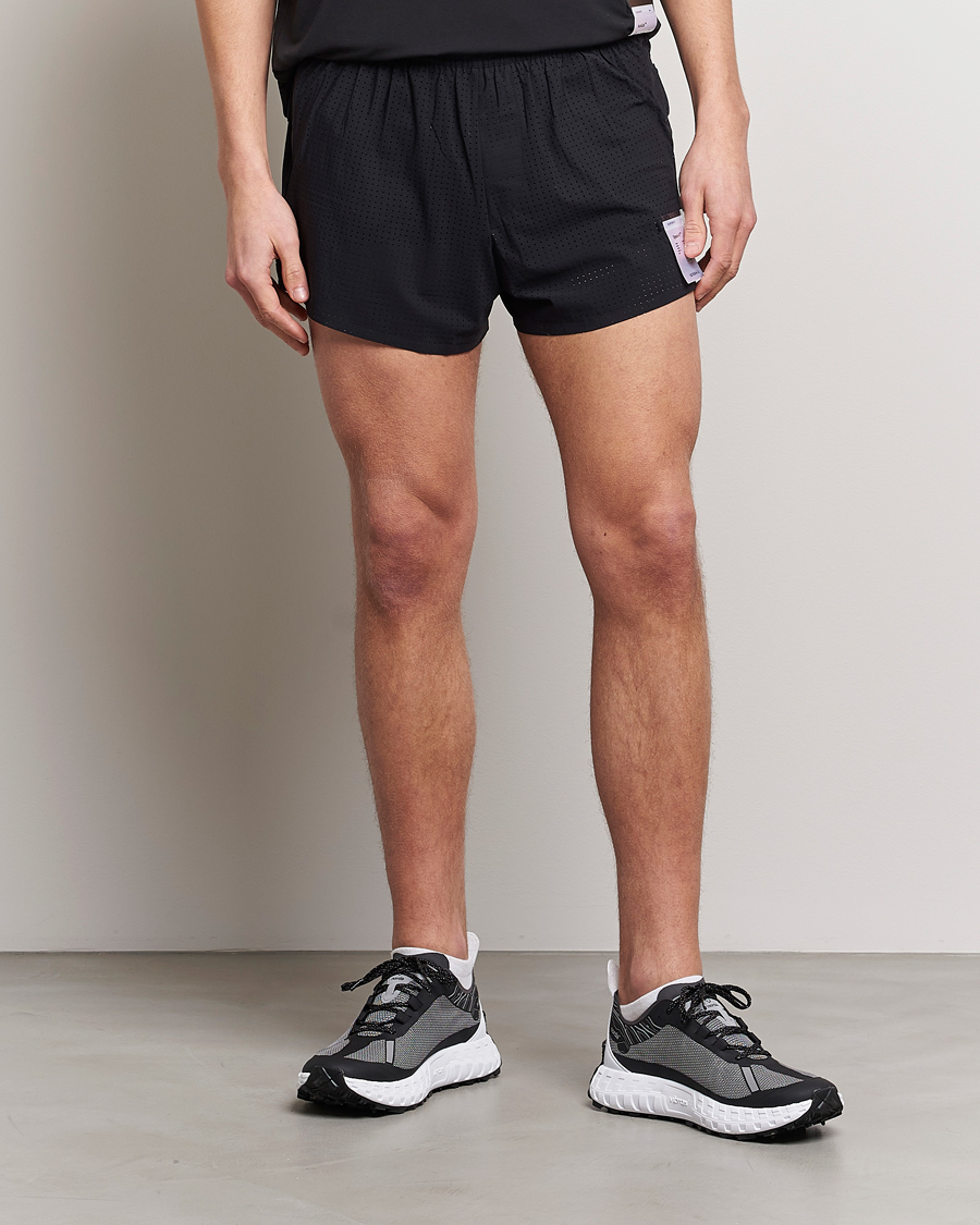 Hombres | Active | Satisfy | Space-O 2.5 Inch Shorts Black