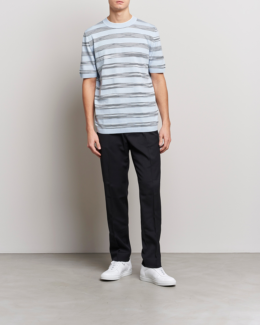 Hombres | Camisetas | Missoni | Knitted Space Dye T-Shirt Light Blue