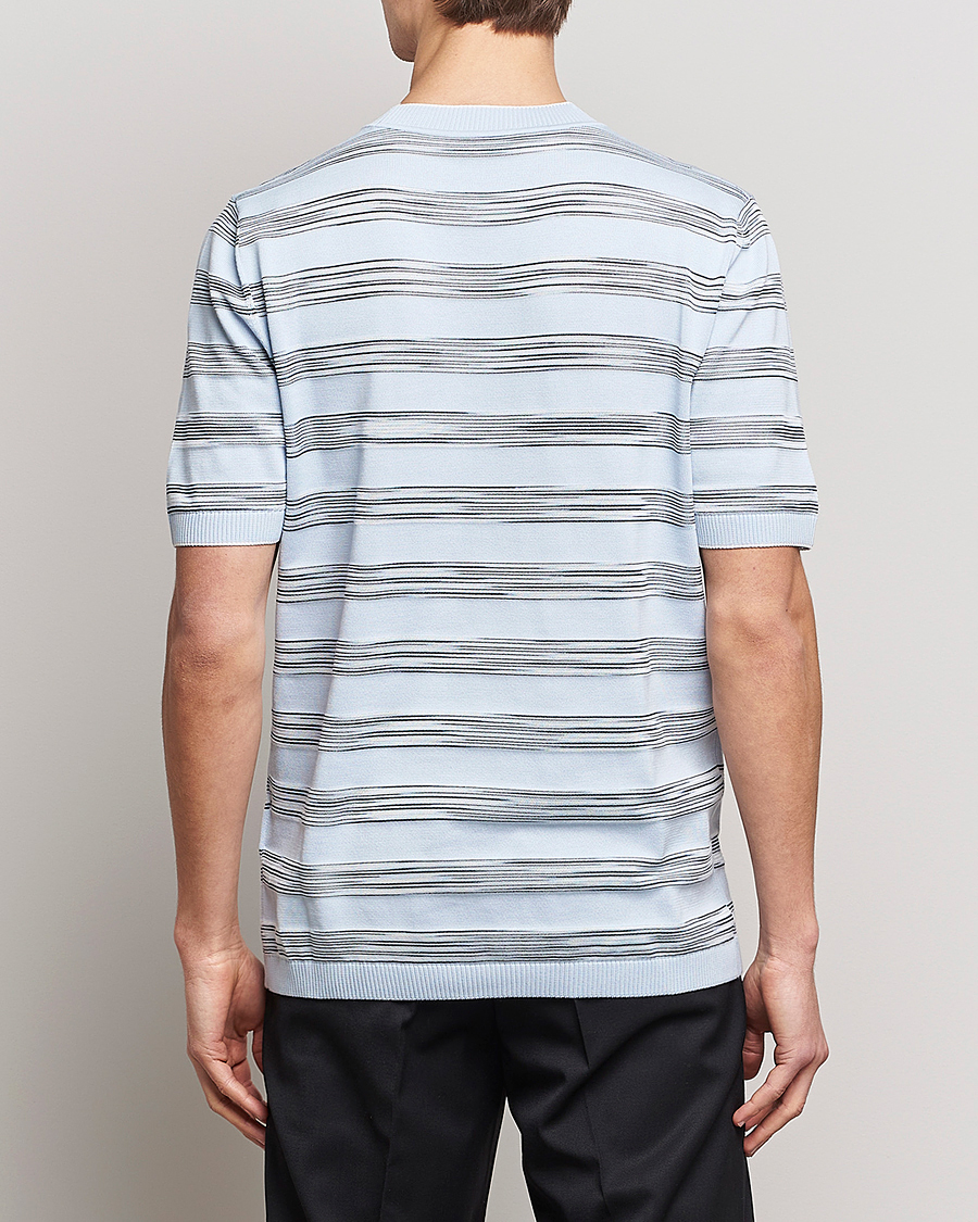 Hombres | Camisetas | Missoni | Knitted Space Dye T-Shirt Light Blue