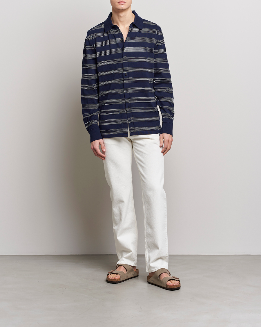 Hombres | Camisas | Missoni | Space Dye Knitted Shirt Black/Navy