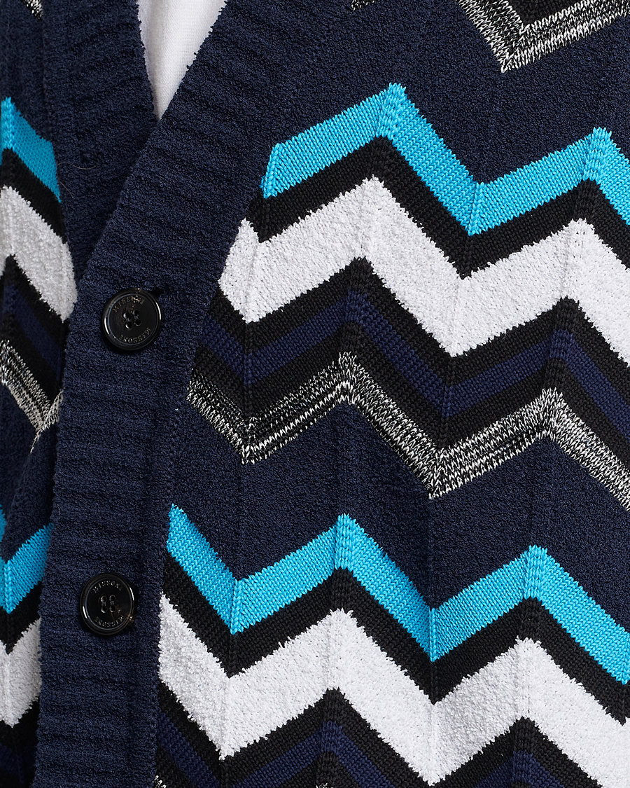 Hombres | Jerséis y prendas de punto | Missoni | Maxi Cardigan Navy/White