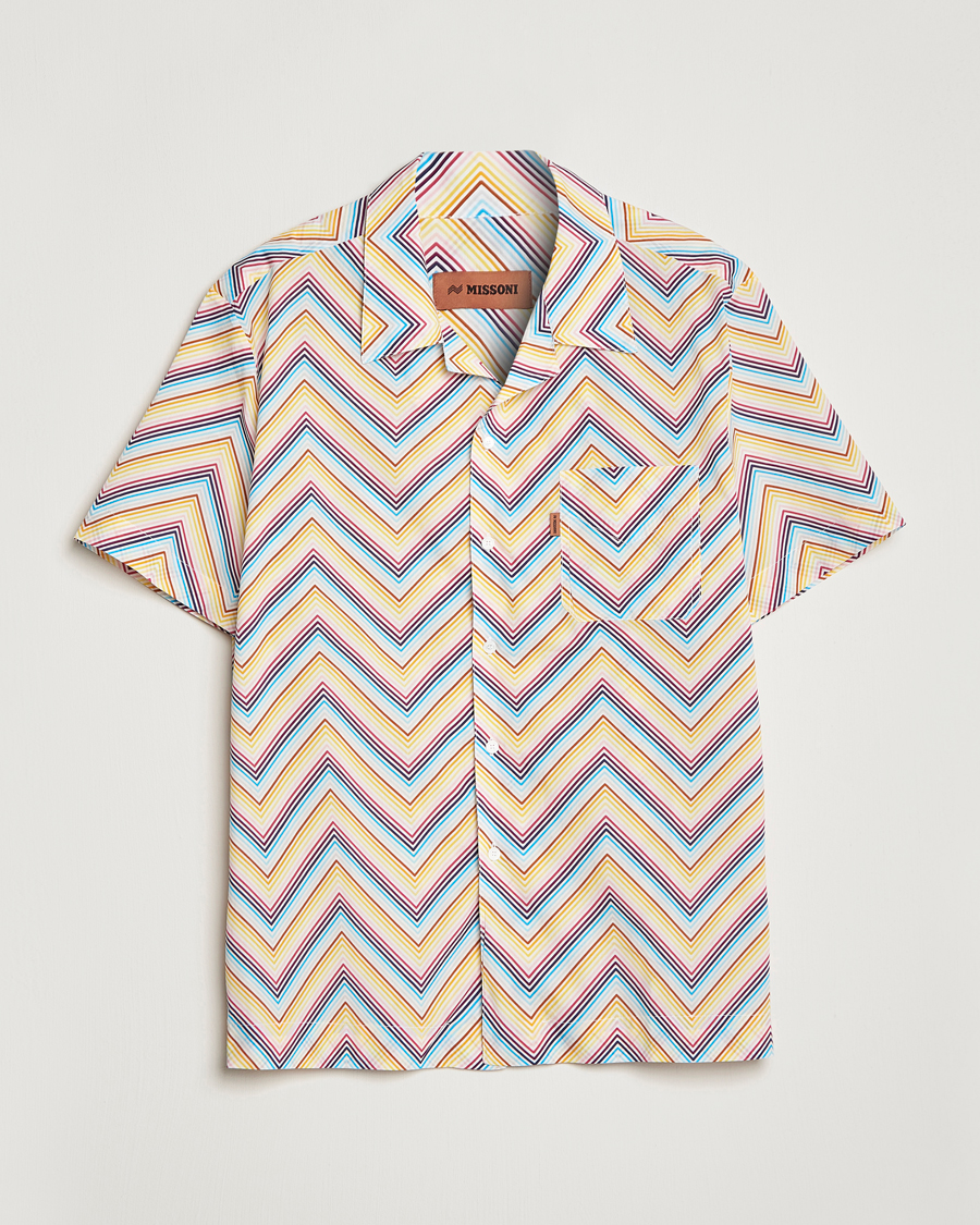 Hombres | Camisas | Missoni | Zig Zag Short Sleeve Shirt Multicolor