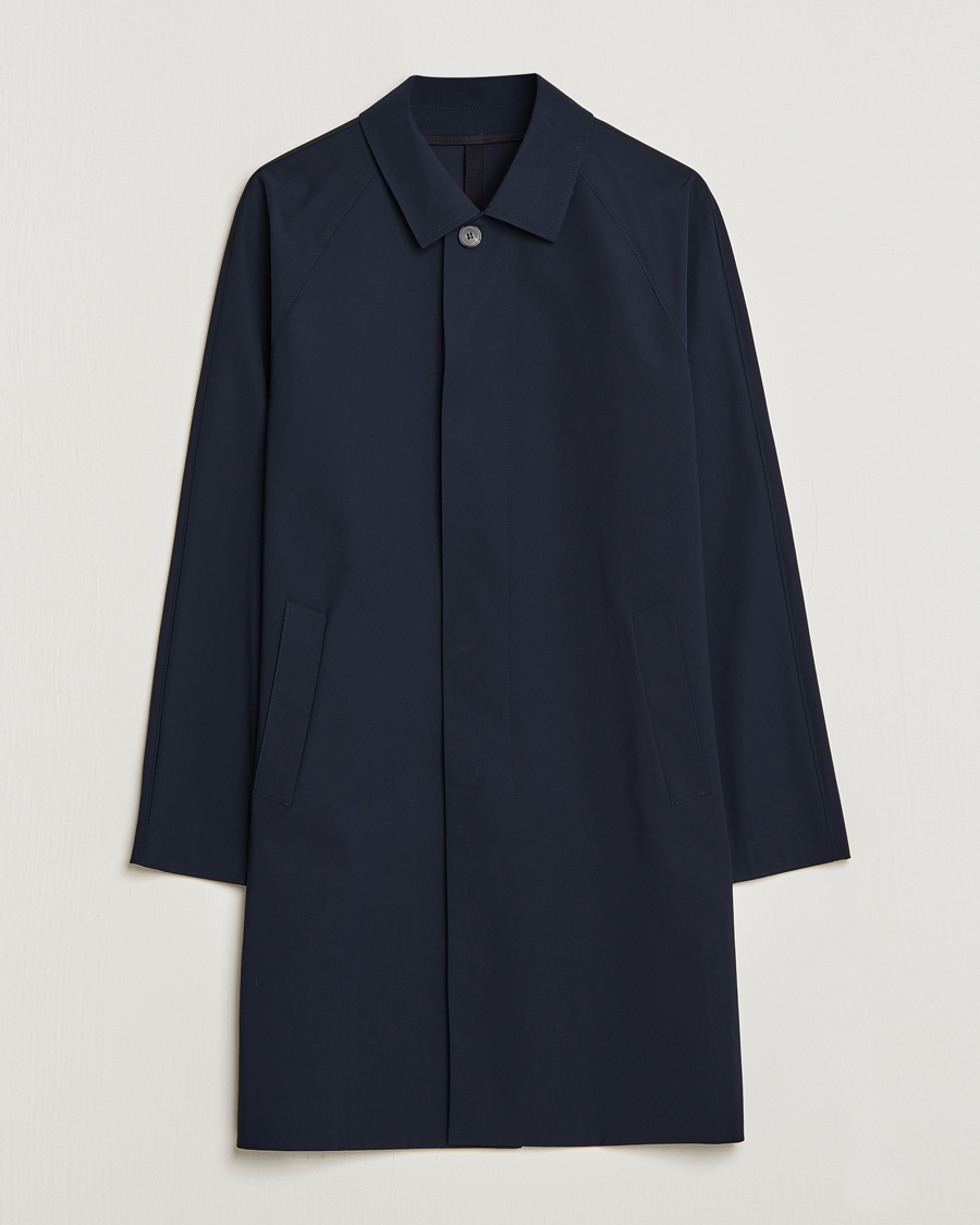 Hombres | Abrigos y chaquetas | Harris Wharf London | Light Technic Balmacaan Coat Dark Blue