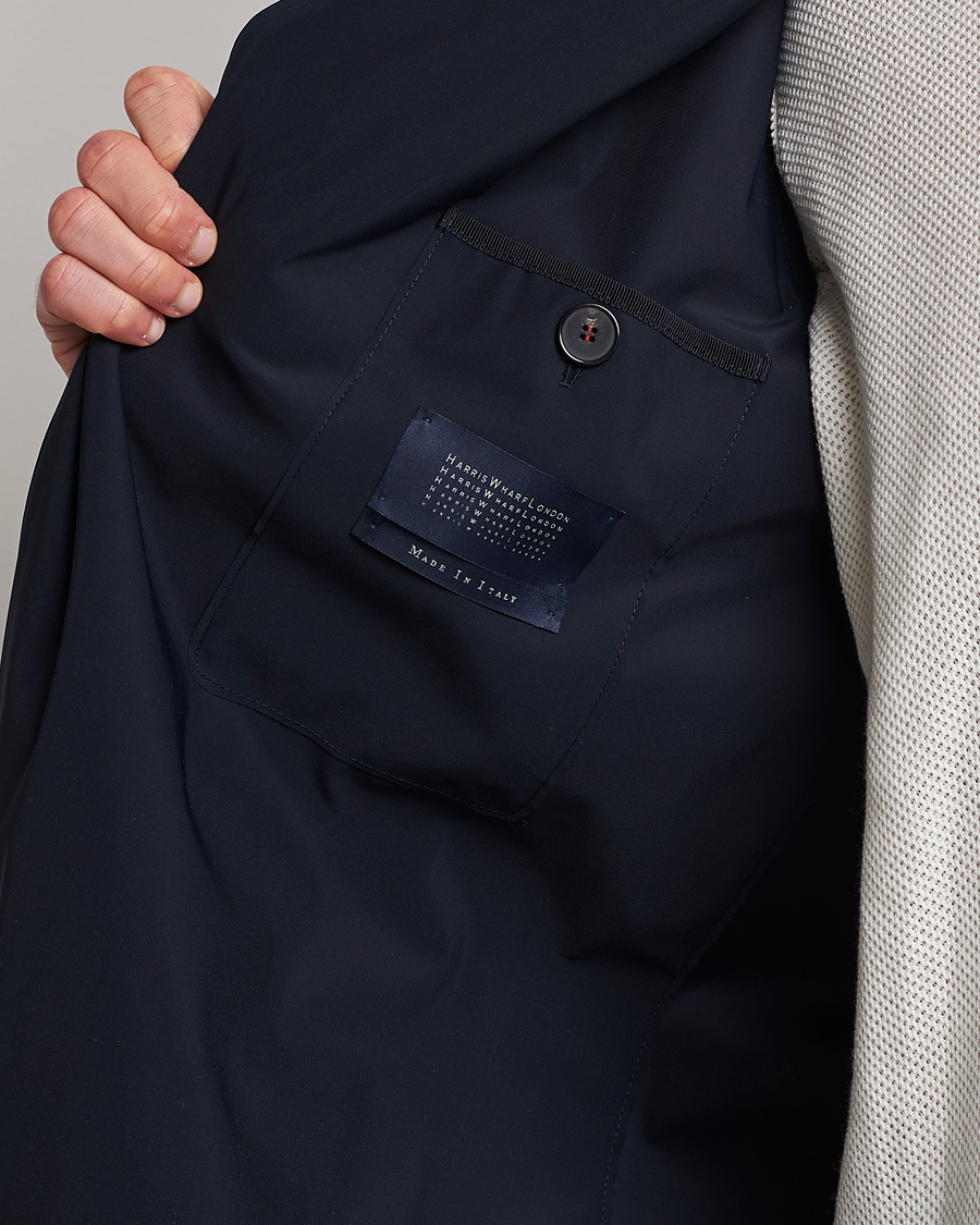 Hombres | Abrigos y chaquetas | Harris Wharf London | Light Technic Balmacaan Coat Dark Blue
