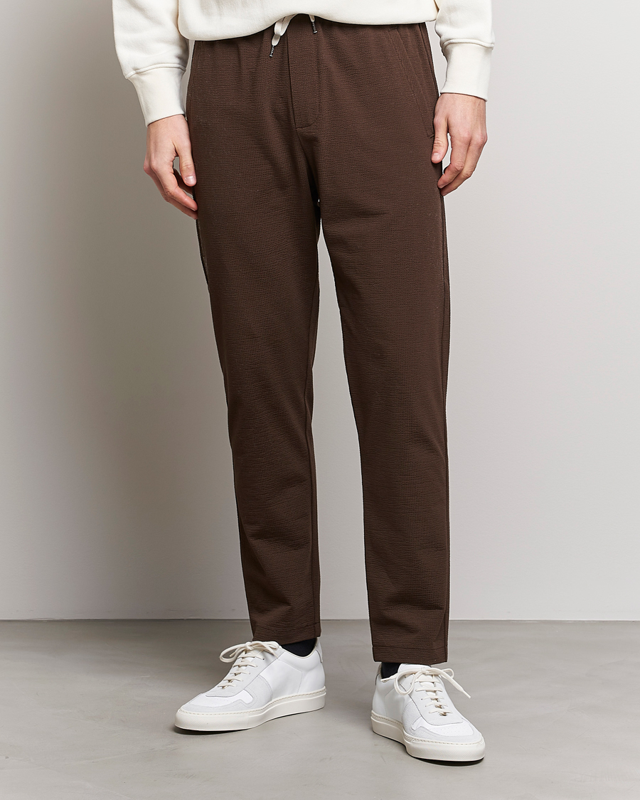 Hombres | Pantalones | Harris Wharf London | Coolmax Seersucker Trouser Brown