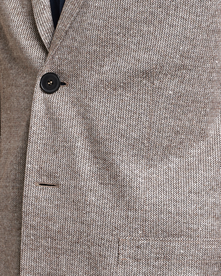 Hombres | Blazers | Harris Wharf London | Linen Blend Blazer Tobacco