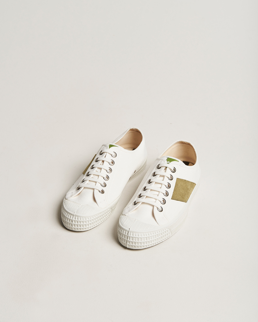 Hombres | Novesta Star Master Organic Cotton Sneaker White/Green | Novesta | Star Master Organic Cotton Sneaker White/Green