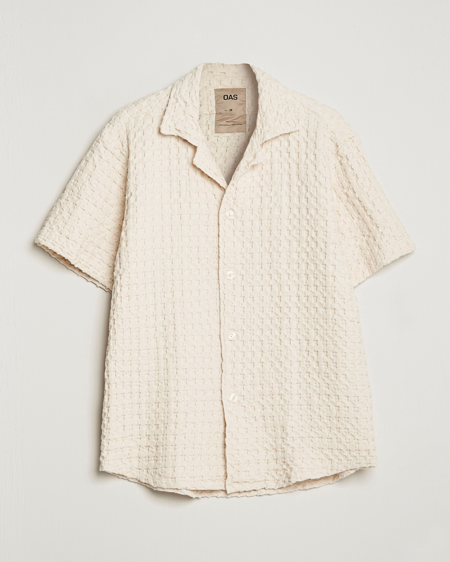 Hombres | Camisas | OAS | Cuba Waffle Shirt Ecru