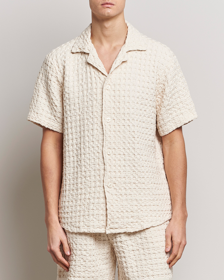 Hombres | Camisas | OAS | Cuba Waffle Shirt Ecru