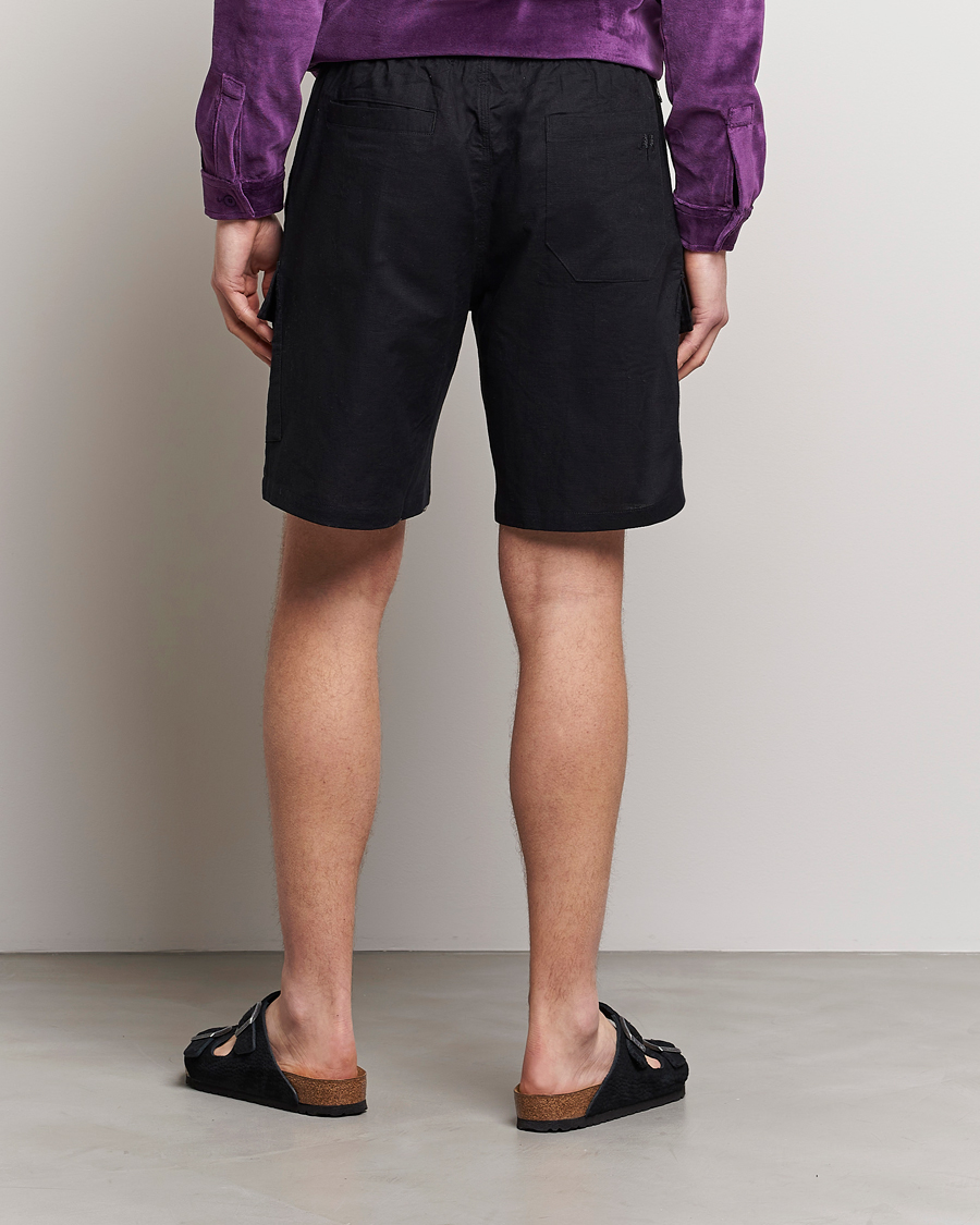 Hombres | Pantalones cortos | OAS | Cargo Linen Shorts Black