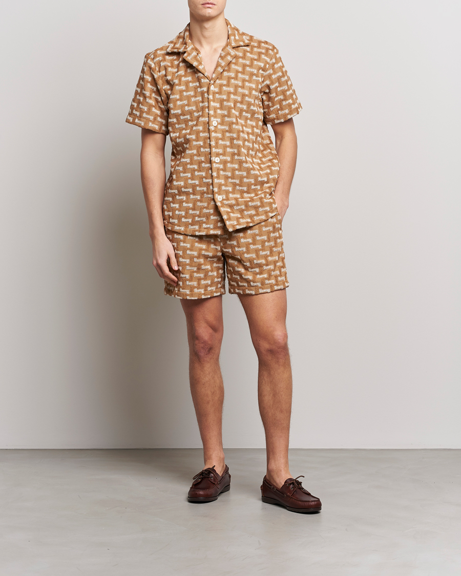 Hombres | Camisas | OAS | Terry Cuba Short Sleeve Shirt Camel