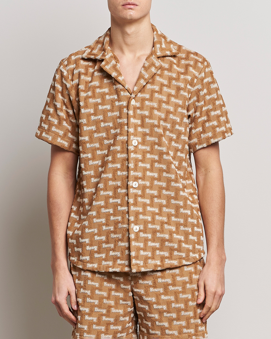 Hombres | Camisas | OAS | Terry Cuba Short Sleeve Shirt Camel