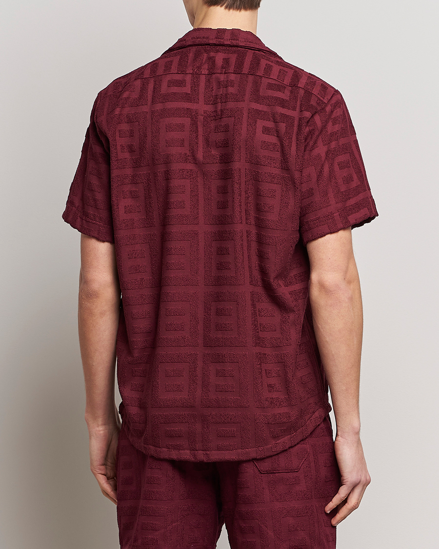 Hombres | Camisas | OAS | Terry Cuba Short Sleeve Shirt Burgundy