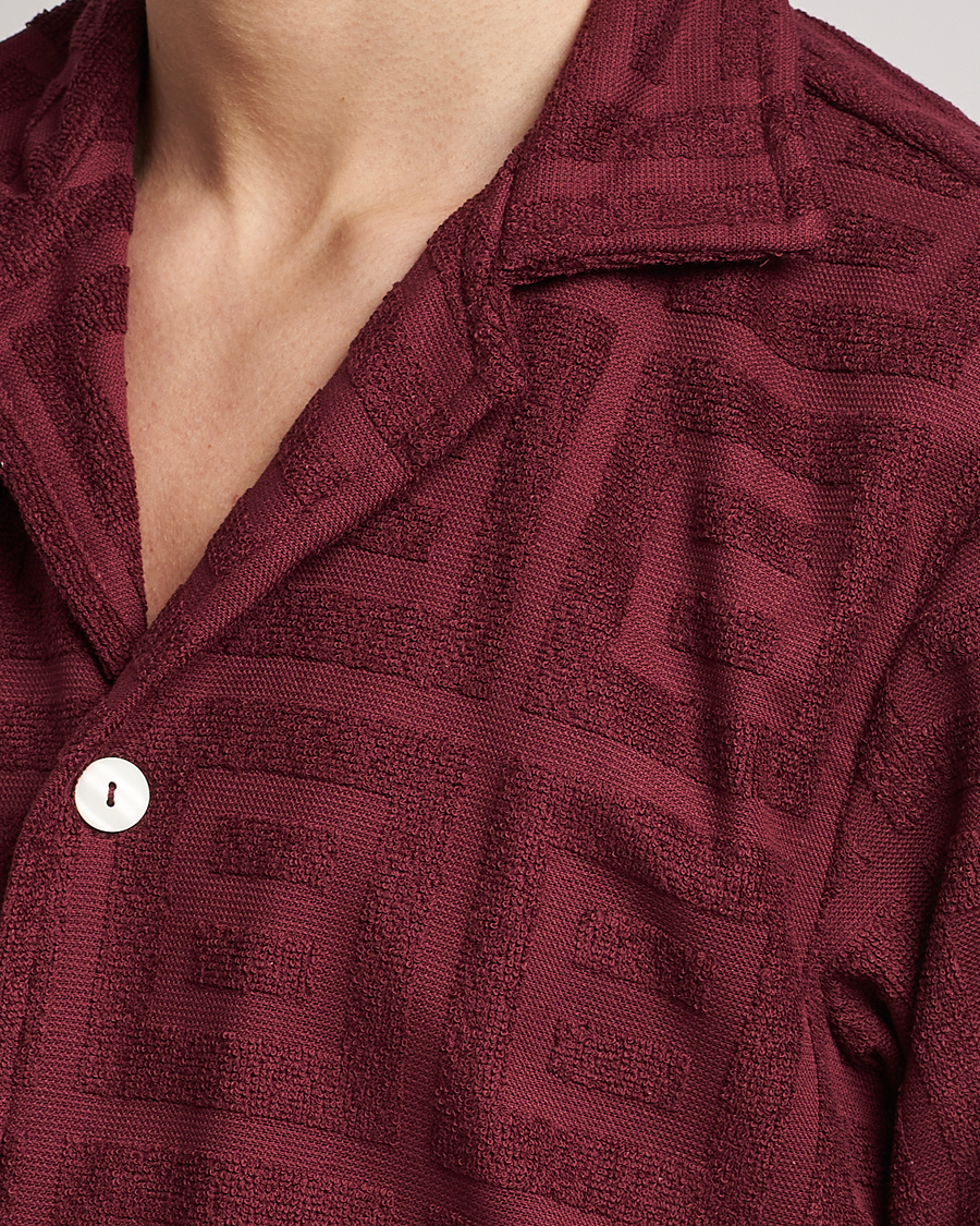Hombres | Camisas | OAS | Terry Cuba Short Sleeve Shirt Burgundy