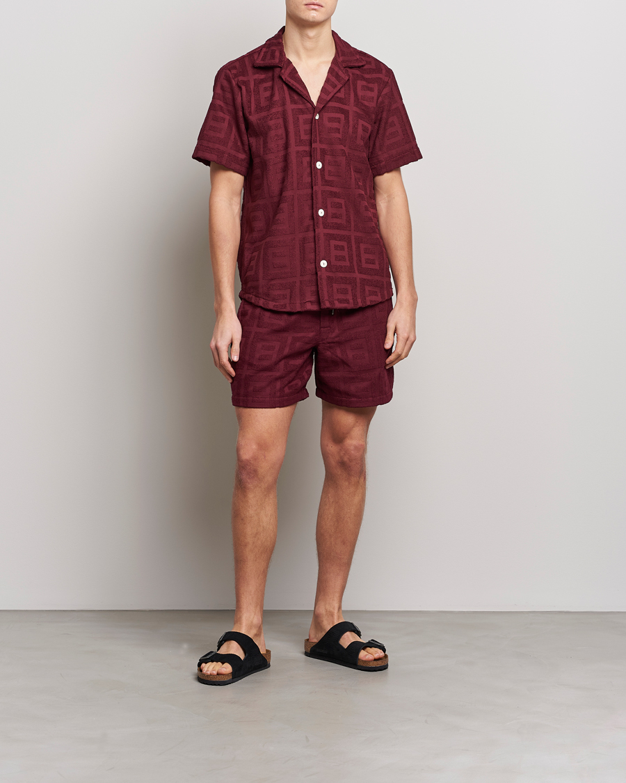 Hombres | Pantalones cortos | OAS | Terry Shorts Burgundy