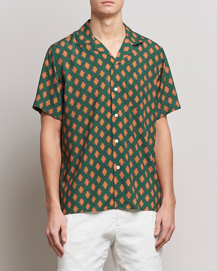 Hombres | Camisas | OAS | Viscose Resort Short Sleeve Shirt Smokin Rustic