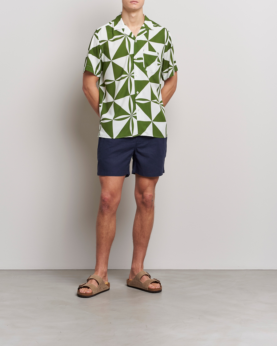Hombres | Camisas | OAS | Viscose Resort Short Sleeve Shirt Bloomy Plateau