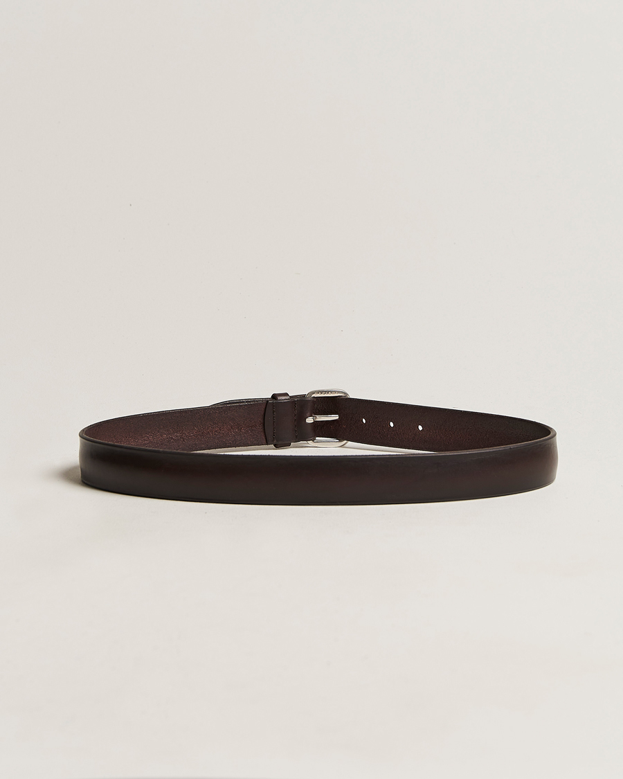 Hombres | Orciani Vachetta Soft Leather Belt 3,5 cm Dark Brown | Orciani | Vachetta Soft Leather Belt 3,5 cm Dark Brown