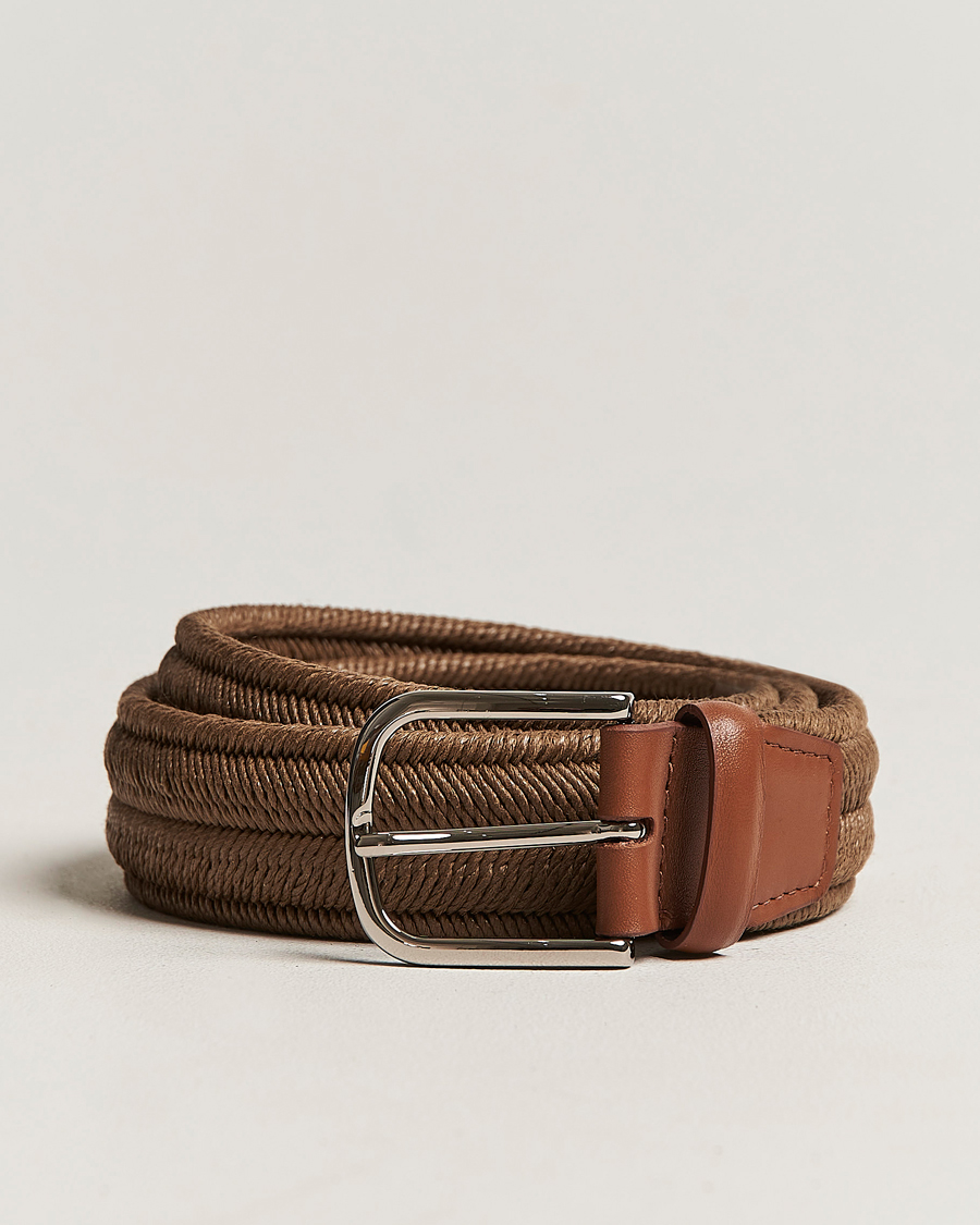 Hombres | Orciani Elasticated Belt 3,5 cm Cognac | Orciani | Elasticated Belt 3,5 cm Cognac