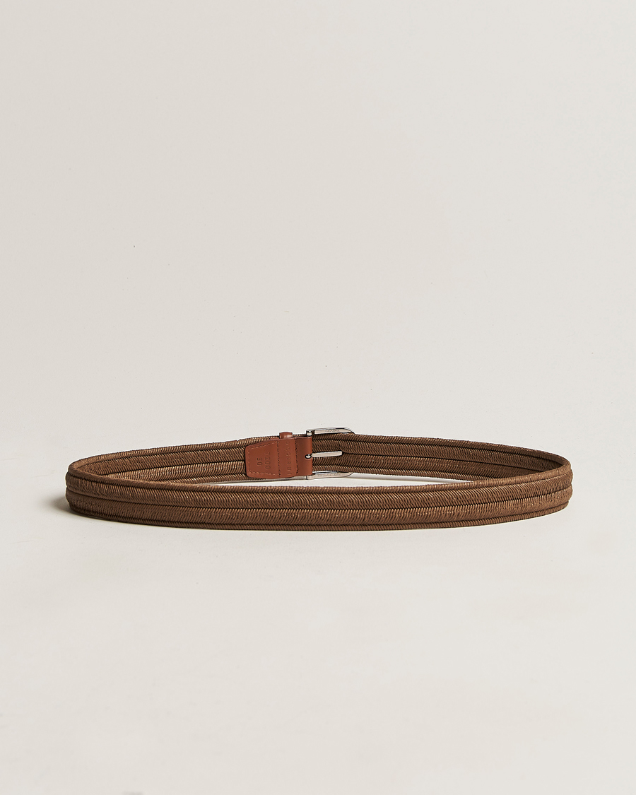 Hombres | Orciani Elasticated Belt 3,5 cm Cognac | Orciani | Elasticated Belt 3,5 cm Cognac