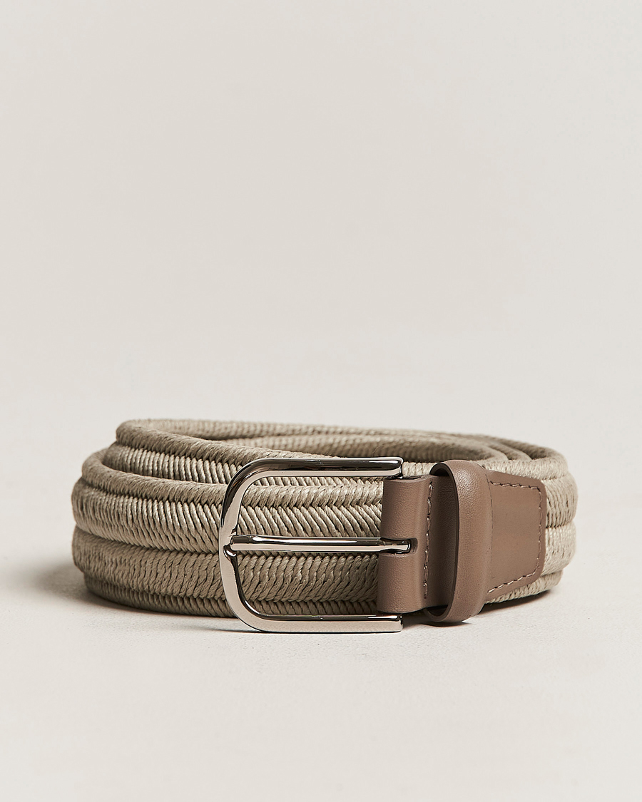 Hombres | Orciani Elasticated Belt 3,5 cm Grey | Orciani | Elasticated Belt 3,5 cm Grey