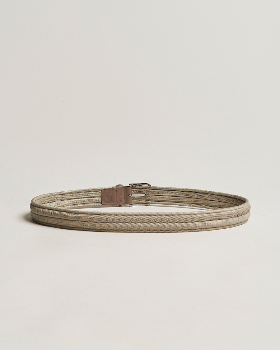 Hombres | Orciani Elasticated Belt 3,5 cm Grey | Orciani | Elasticated Belt 3,5 cm Grey