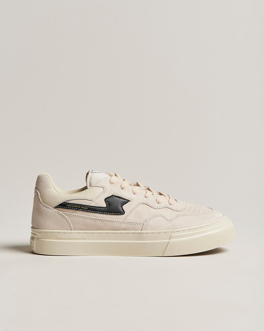Hombres | Stepney Workers Club Pearl S-Strike Suede Sneaker Ecru/Black | Stepney Workers Club | Pearl S-Strike Suede Sneaker Ecru/Black