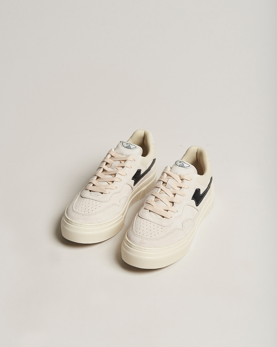 Hombres | Stepney Workers Club Pearl S-Strike Suede Sneaker Ecru/Black | Stepney Workers Club | Pearl S-Strike Suede Sneaker Ecru/Black
