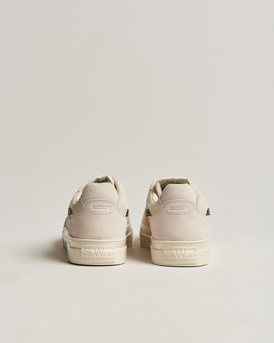 Hombres | Stepney Workers Club Pearl S-Strike Suede Sneaker Ecru/Black | Stepney Workers Club | Pearl S-Strike Suede Sneaker Ecru/Black